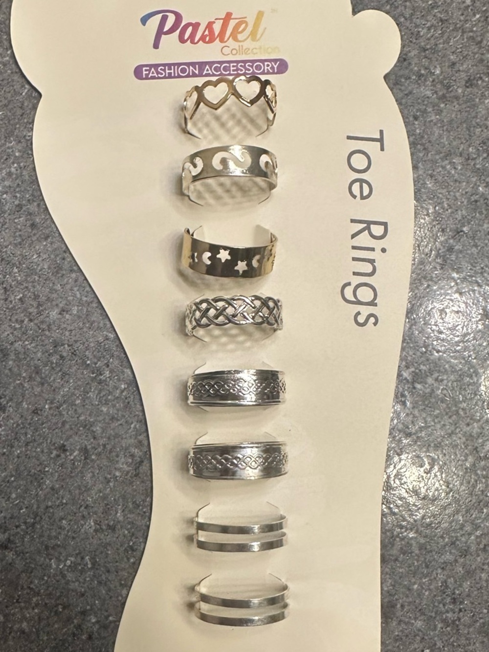 Toe Rings Set - 8 Pack - Picture 4 of 4